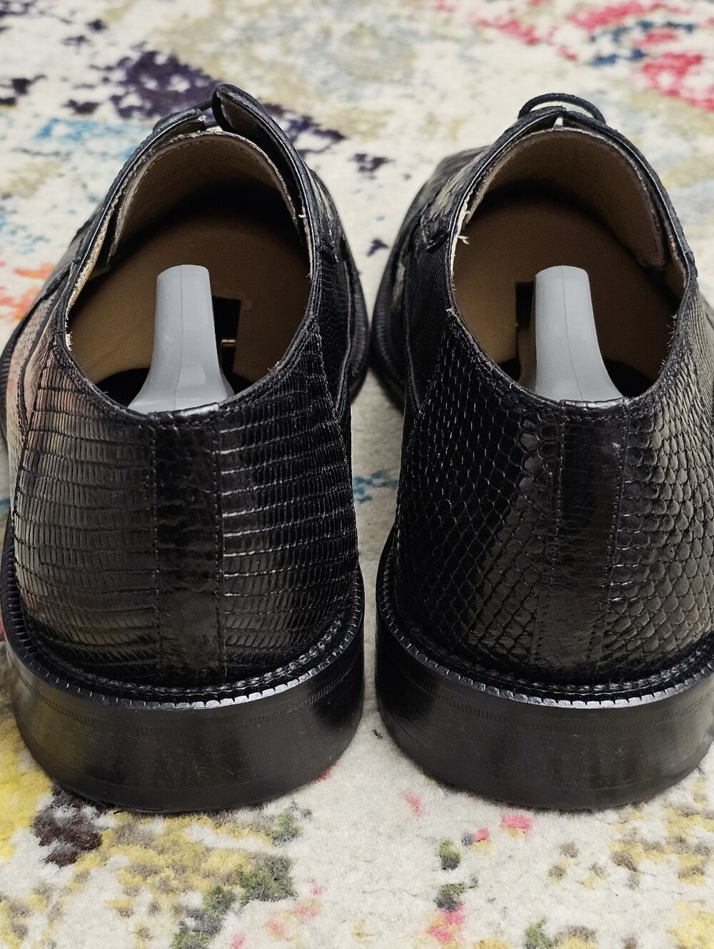 David Eden Joplin Oxfords Men's Size 11.5 Crocodile & Lizard Skin Dress Shoes - Picture 9 of 16
